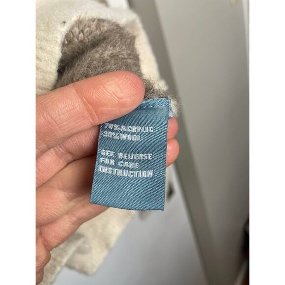 Michelle Nicole Wool Sweater Brown Turtleneck Fall Pullover Geometric Retro Sz M - Picture 6 of 14